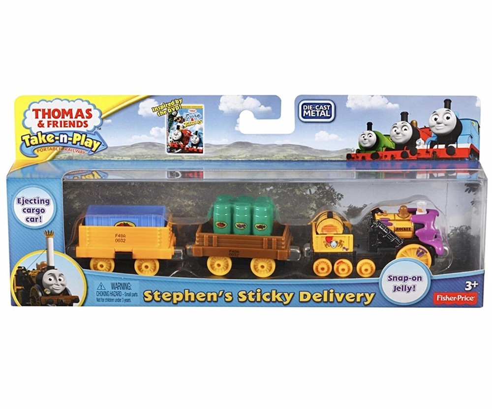 Thomas & Friends Take n Play Stephen’s Sticky Delivery (3 piece Set) BNIP