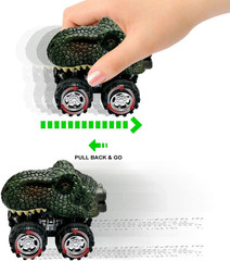 Dinosaur Toy Pull Back Cars 6 Pack Dinosaur Boy Toys Age 3,4,5,6,7 Dino T-Rex Ga