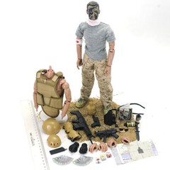1/6 Special Force Wounded Soldier Action Figure Army Action Figures Playset Toys