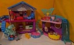SHOPKINS Playset HAPPY PLACES Rainbow Beach +Reef Retreat +3 Dolls +Figures LOT