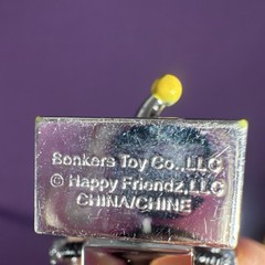 Bonkers Toy Co. LLC Boxy Cat Figurine Set Plastic Metal Yellow White Pink Silver