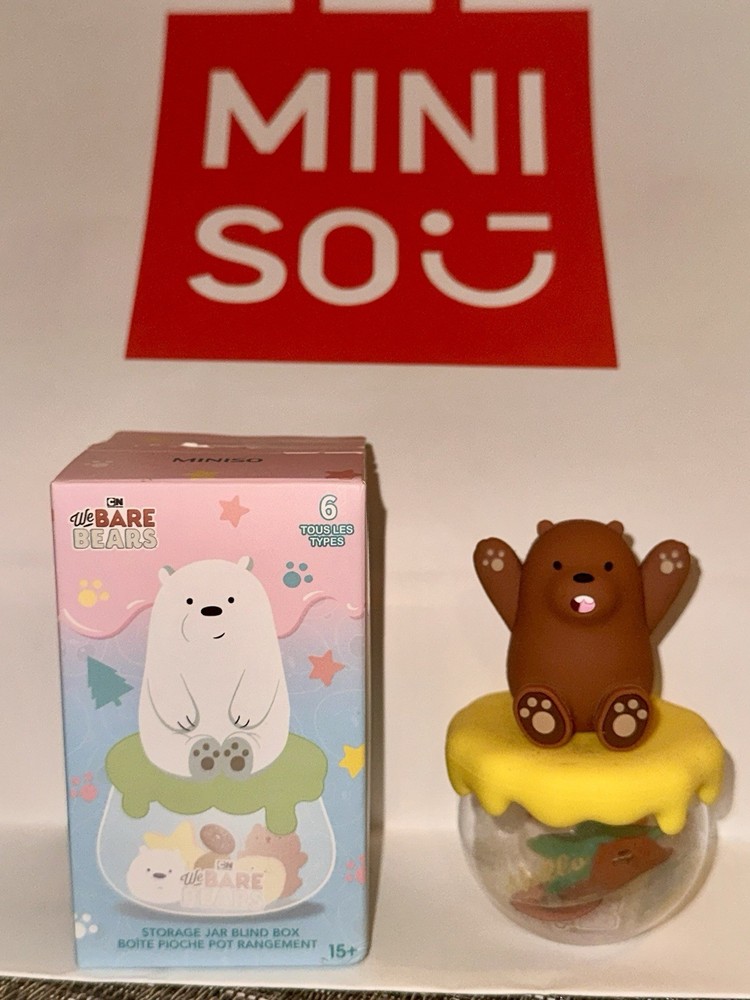 MINISO We Bare Bears Grizz Storage Jar Blind Box Collectible Figurine