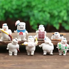 8pcs Mini Puft Stay Puft Marshmallow Man Ghostbusters Afterlife Figure Toy Set