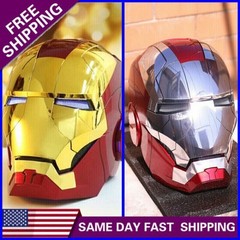US!!! Autoking Iron Man Helmet MK5 1/1 Voice-controll Mask or Reactor Base Stand