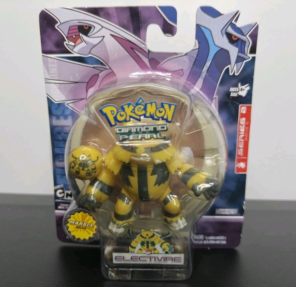 Pokemon 2007 Jakks Pacific Electivire 5” Figure Diamond & Pearl Toy w/ Marble