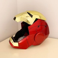 AUTOKING Iron Man MK5 Helmet 2.0 VER. 1:1 Wearable Voice ABS Gold Mask US Ship