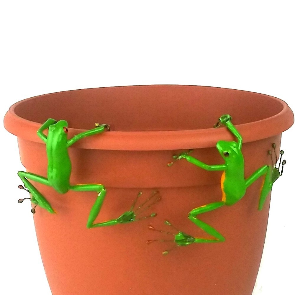 Red Eyed Tree Frog Thin Pot Sitter Hanger (Set of 2) Closeout SALE