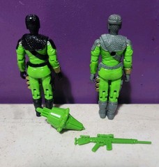 Vintage GI Joe Cobra Firefly V2 Figure LOT BOTH VARIANTS