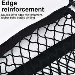 Motorcycle Cargo Net Polyester High Elastic Cargo Net with 4 Adjustable Hooks