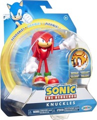 Sonic The Hedgehog 4-Inch Knuckles Toy Figure – Bendable, No Batteries Required