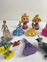 Disney Collection Princess Figures Cake Topper Toddler Toys Lot Of 15