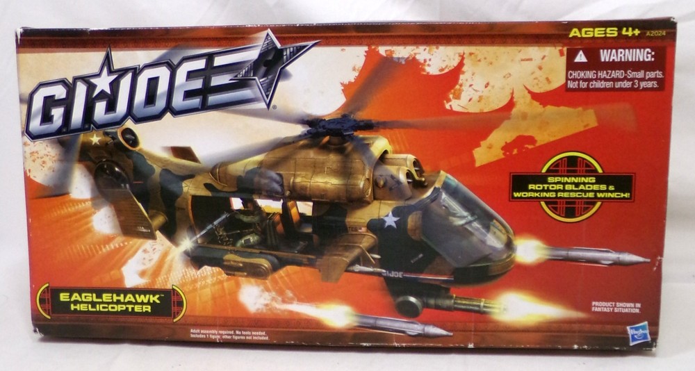 GI Joe Retaliation Eaglehawk Helicopter Lift-Ticket v3 3.75″ Figure Vehicle Set