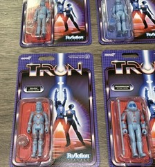 Super 7 Tron Reaction Figure Set Of 4 Lot Disney Parks Flynn Yori Sark Warrior