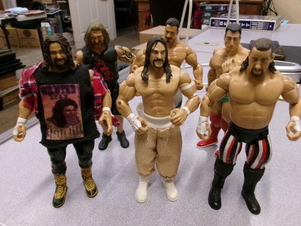 ECW/WWE/Jakks: Sabu, Cactus, Funk, Balls, Eddie, Nunzio wrestling figures