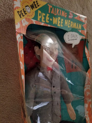 Pee-Wee Herman doll 18″ copyright 1987 in original packaging – fair condition