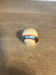 Original Vintage 1970’s Blue Stripe Star Evel Knievel Figure Helmet (1 Owner)