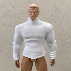 SU-CP-WT: White Long Sleeve compression shirt for 6″~7″ Muscular Body