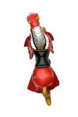 Simba Medieval Kingdoms Jousting Knight Horse Figure Red/Silver & Black/Purple