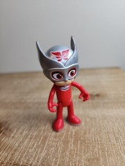 PJ Masks Owlet Owlette Owl Figure Red Silver Mask Toy Frog Box Just Play