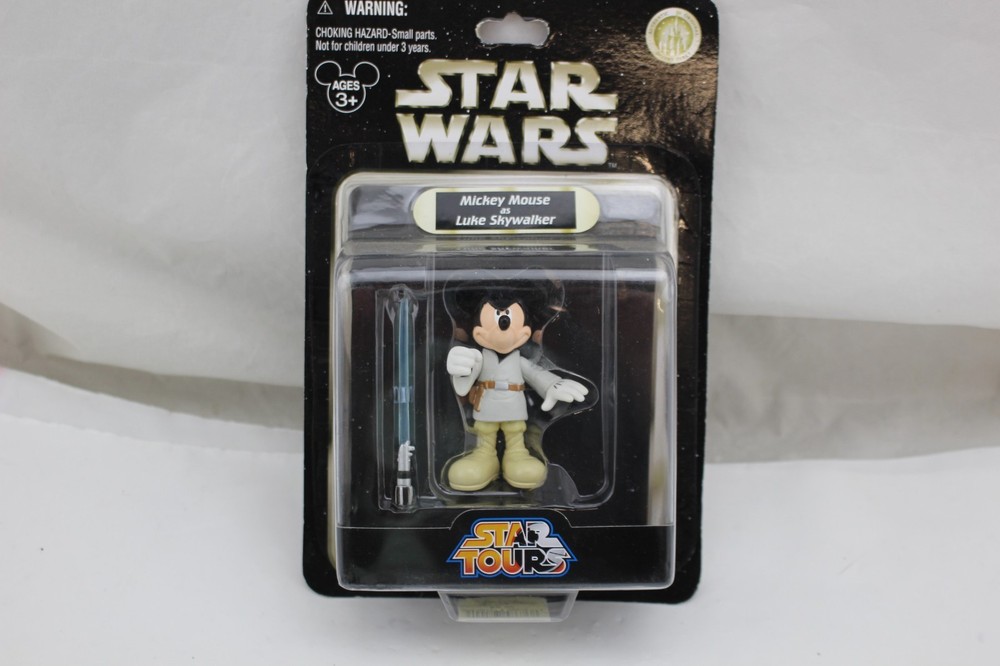 NOC 2007 Disney Star Wars Star Tours Mickey Mouse As Luke Skywalker Figure READ