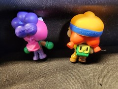 LOT OF 5-Line Friends Brawl Stars Mini Fig- CHASE GOLD LEON/Bo/Amber/Rosa/Jessie