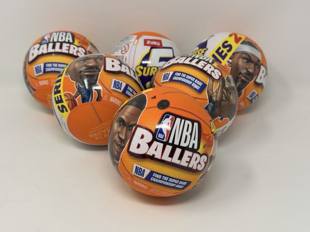 NEW 7-PACK Zuru NBA Ballers Series 2 Basketball Player Mystery Ball Capsule Toy