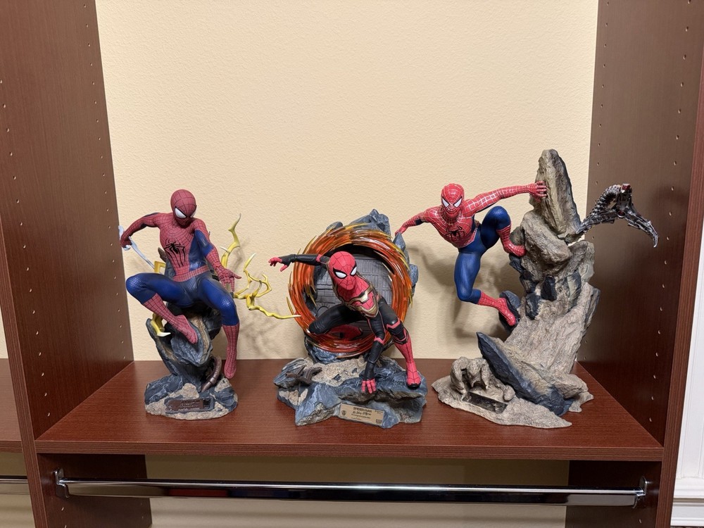 All 3 BEAST kingdom Spider-man No way home statues. READ DESCRIPTION.