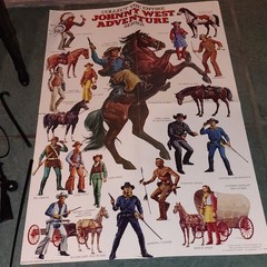 Vintage Marx Johnny West Adventure Series Action Figure Black Horse Gun Rifle