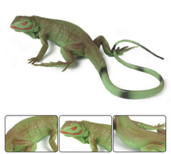 17cm Squamata Lizard PVC Toy Reptile Chameleon Frilled Animal Figure Kids Gift