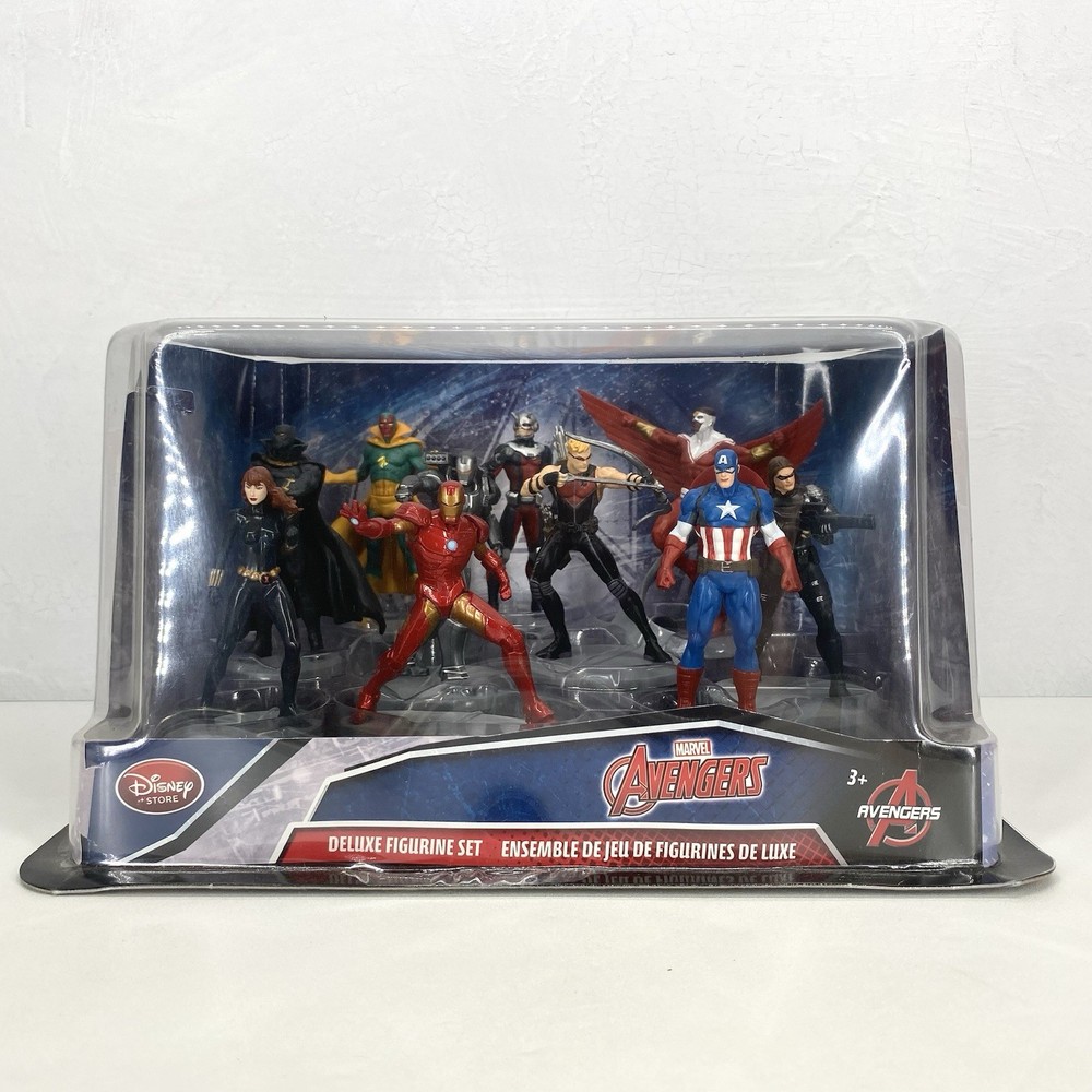 Marvel Avengers Deluxe Figurine Set Of 10 Disney Store New In Box