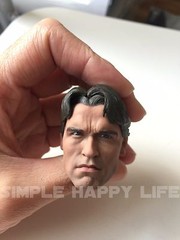 1/6 Arnold Schwarzenegger head Young 3.0 for Terminator T800 Phicen M34 hot toys