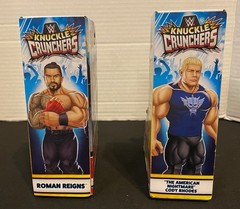 WWE Knuckle Crunchers Series 5 Cody RHODES Roman Reigns 4 Inch Action Figure Set