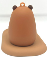 Capybara Phone Stand Flexible Plastic PVC w/ Capybara Figure Playing Video Games