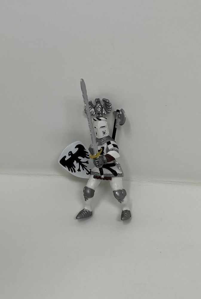 PAPO Toys – White, Black and Silver Knight 2002 – Medieval Figurine
