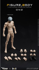 VTOYS X BMS VB002 1/12 Male Pale Flexible Jointed Body &Head Doll For 6″Figure