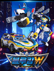 Metal Cardbot W BLUECOP W Transforming Patrol Car Robot Korean Toy 2025 New
