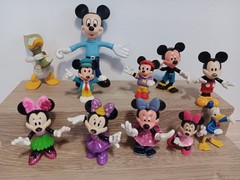 Lot 11 Vintage Disney Pvc Plastic Toy Figures Mickey Mouse Minnie Donald Duck