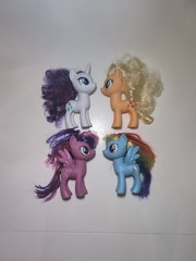 My Little Pony 6″ Lot Of 4 G4 2016 FIM Brushable Hair Rarity Fluttershy Twilight
