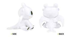 How To Train Your Dragon 3 Toothless Light Fury Plush Doll Sitting with Tag 9.8″
