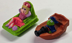 Lot of 2Vintage Muppets 1995 Kermit The Frog/Miss Piggy McDonald’s Bath Toys