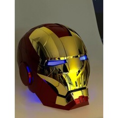 2024 Iron Man MK5 1:1 Helmet Wearable Voice-control Mask Cosplay Golden AUTOKING