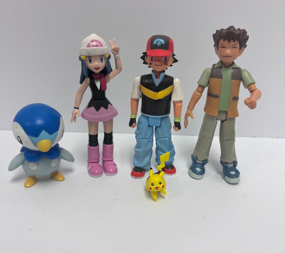 Rare Pokemon Diamond Pearl Dawn Hikari Trainer Ash Ketchum Brock Pikachu Piplup