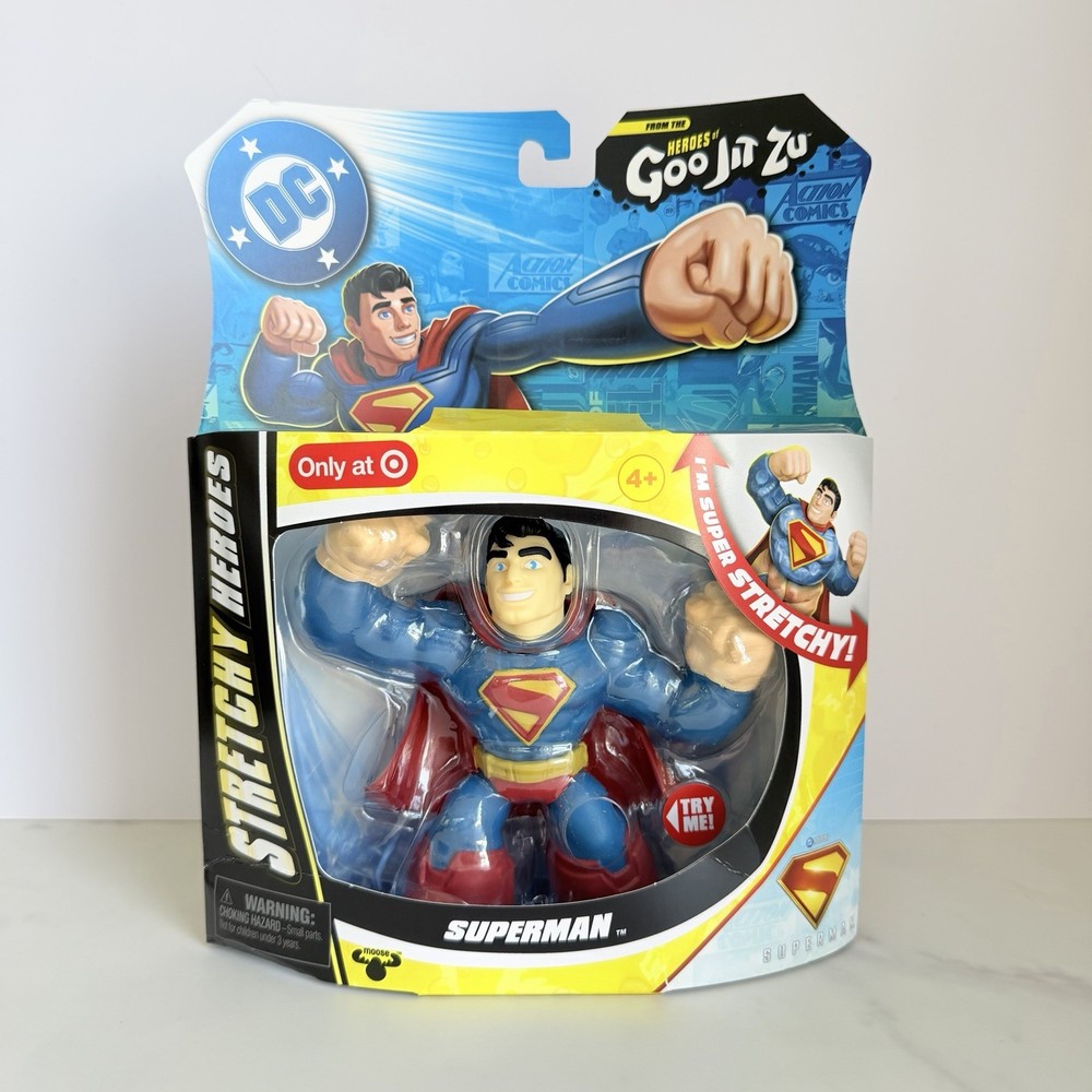 NIB Heroes of Goo Jit Zu Superman Hero Pack DC Comics Stretch Figure Sealed