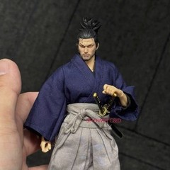 1/12 1/18 Samurai Miyamoto Musashi Head Carving For 6″ 3.75″ Action Figure Body