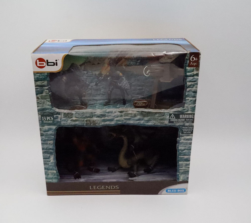 BBI Legends Dragon & Demon Medieval Fantasy Playset 13 PCS Blue Box 2011 NEW