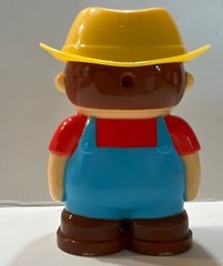 Farmer Replacement Toy Figure Yellow Hat Man Farm Barnyard Chunky 4”