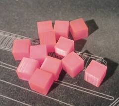 Transformers G1 Energon Cubes 12 Pack of 10mm Sized 3D Printed Translucent Pink2