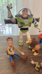 Vintage Toy Story Disney Action Figure Lot Buzz Lightyear Woody Slinky Hamm