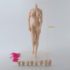 JIAOU DOLL JOQ-09F 1:6 Pale Big Bust Seamless Body For 12″ Female Action Figure