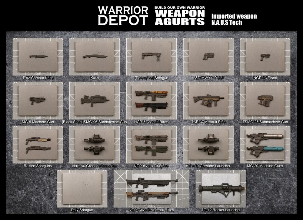 Acid Rain World Standard Weapon Agurts N.A.U.S Tech – 1/18 3.75″ GI Joe